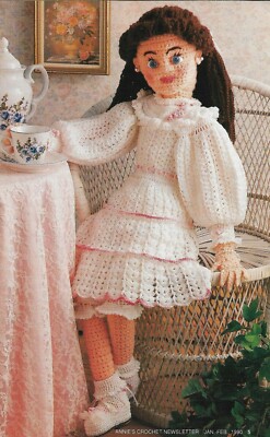 VICTORIAN DOLL 26'' TOY DIGEST SIZE CROCHET PATTERN INSTRUCTIONS