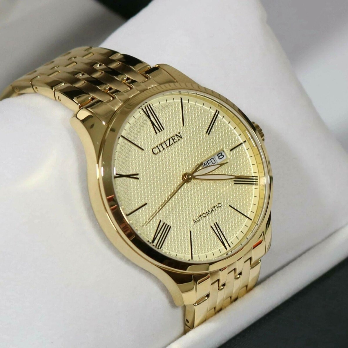 Citizen NH8352-53P Men Automatic Stainless Steel Analog Gold Dial 