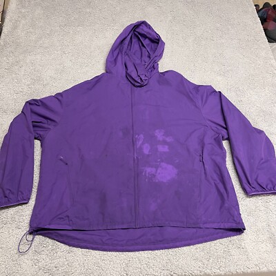 Uniqlo Windbreaker Jacker Womens XL Purple Lightweight