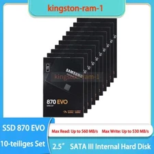 10pc SAMSUNG 2.5" Internal Solid State 870 EVO SSD 1TB SATA 3 for Laptop Desktop