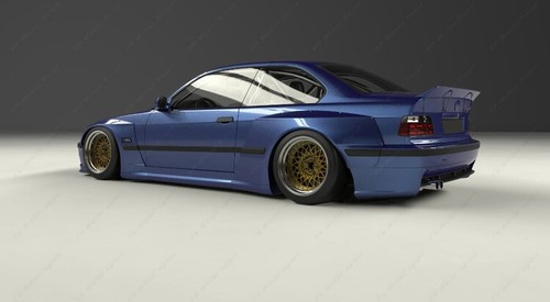 FRP GRD PD Style Rear Bumper Corner Spats Kit 2pcs For 92-99 BMW E36 M3 Coupe - Picture 5 of 11