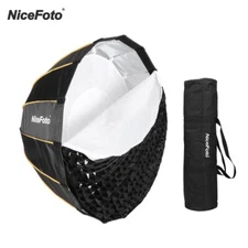 US NiceFoto 120cm Folding Deep Parabolic Softbox With Grid For GODOX AD400Pro