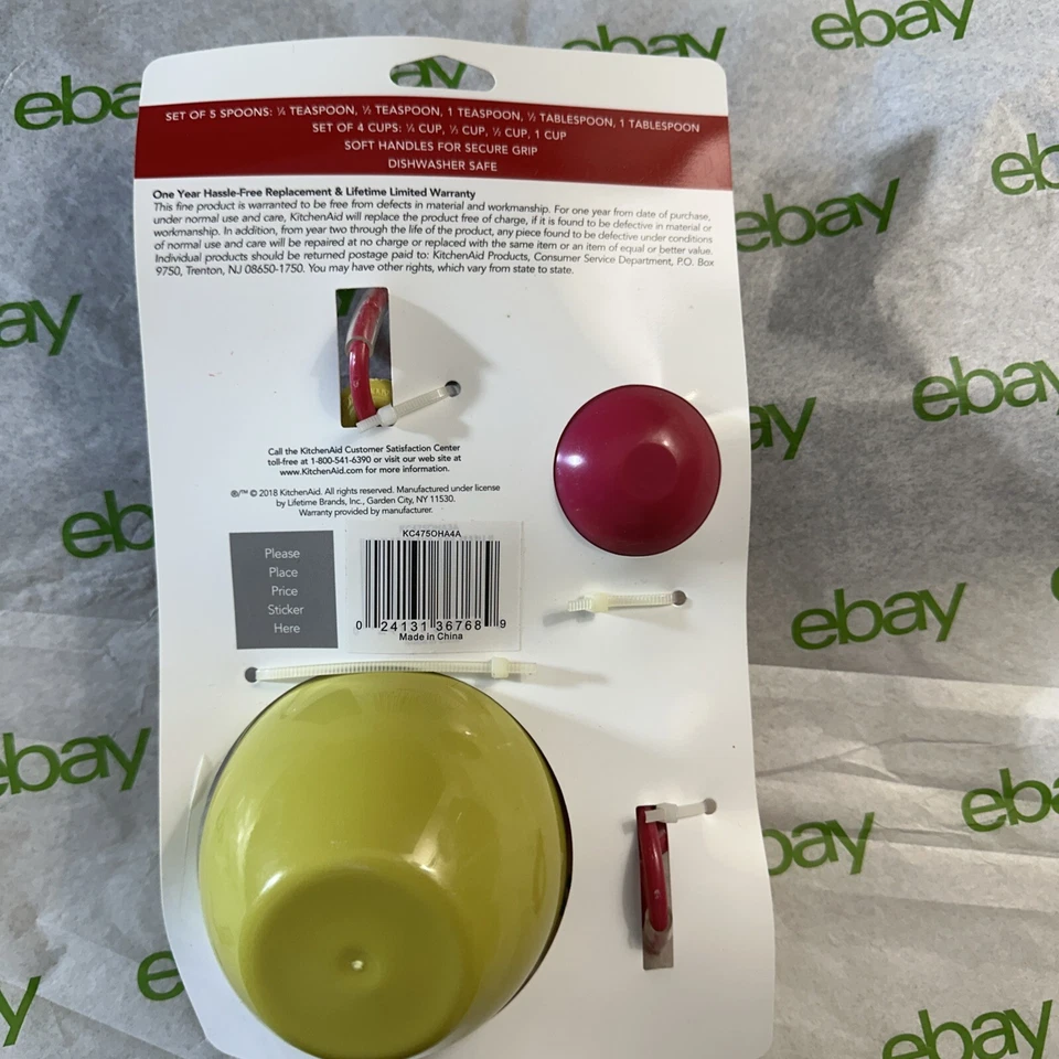 NEW KITCHEN AID MEASURING CUP/SPOON SET MULTICOLOR - Image 3 of 4