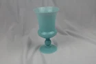 Vintage PORTIEUX VALLERYSTHAL Blue Opaline Milk Glass Goblet Wine