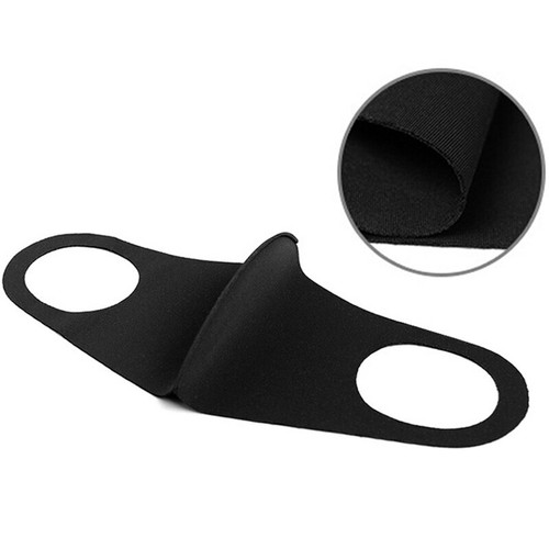100x Black Reusable Foam Sponge Face Mask Cloth Washable Breathable Face Cover - Picture 4 of 6