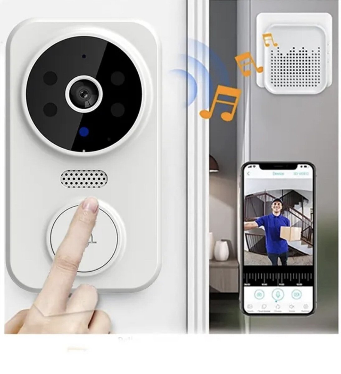 Offline Poor Wifi Connection Ring Doorbell Tuya Wireless WiFi Ring