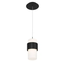 WAC Lighting Banded 5" Wide LED Mini Pendant PD-68909-BK