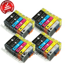 24 Pack PGI-220 CLI-221  w/Gray Ink Cartridge For Canon PIXMA MP980 MP990