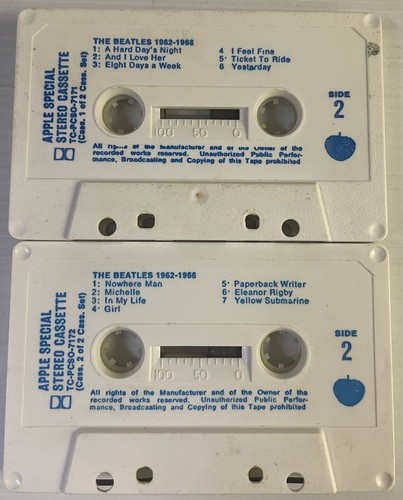 The Beatles 1962 - 1966 Music Cassette 1&2 Tape TC-PCSO-7171 Apple 1976 Big Case - Picture 8 of 24
