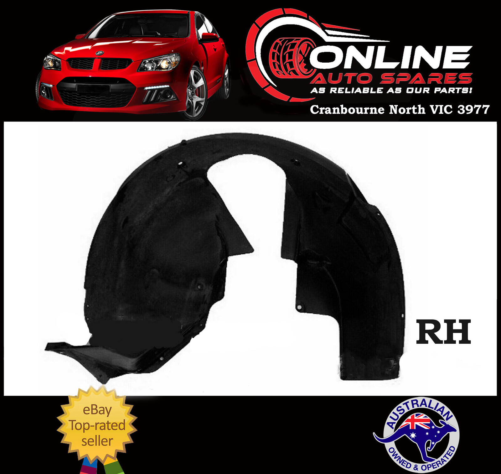 FRONT Inner Guard Liner RIGHT GENUINE Holden Commodore VF plastic wheel arch