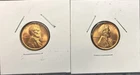 Lot Of 2 BU RD 1945-P Lincoln Wheat Cents Uncirculated