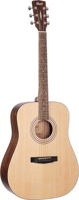 Cort 6 String Acoustic Guitar Pack, Right, Open Pore, Full (EARTHPACKOP-A)