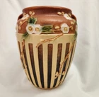 Roseville Cherry Blossom Brown Art Pottery 623-7 Vase Circa 1933