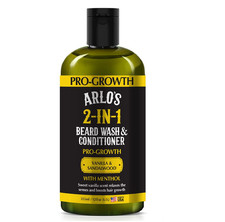 Arlo's Pro-Growth 2-in-1 Beard Wash and Conditioner - Vanilla Sandalwood with Me