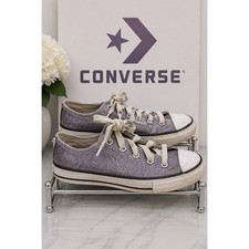 Converse Chuck Taylor All Star Glitter Low Top Junior Size 1 Purple 668468C