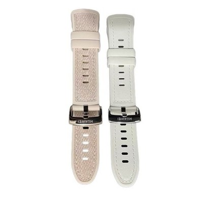 Original 18mm Fluororubber Leather Composite Watch Strap For Huawei Watch 5 42mm