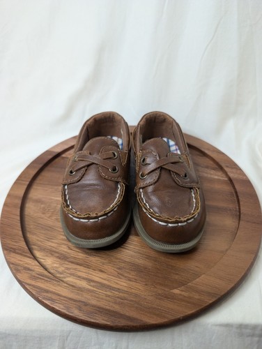 Carter’s Brown Leather Loafer for Toddler Size 7 Dress Shoe Slip On