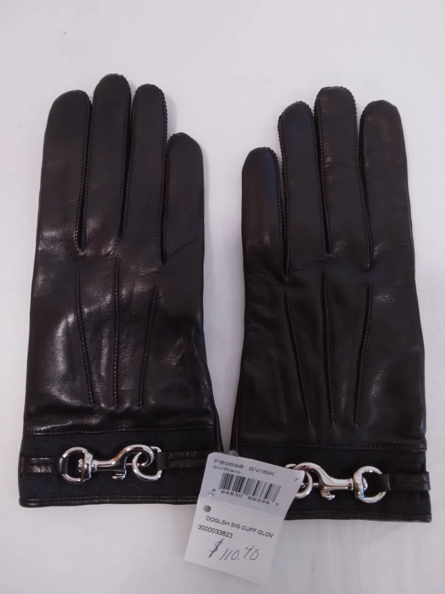 Coach Leather Black Gloves & Mittens for Women for sale | eBay