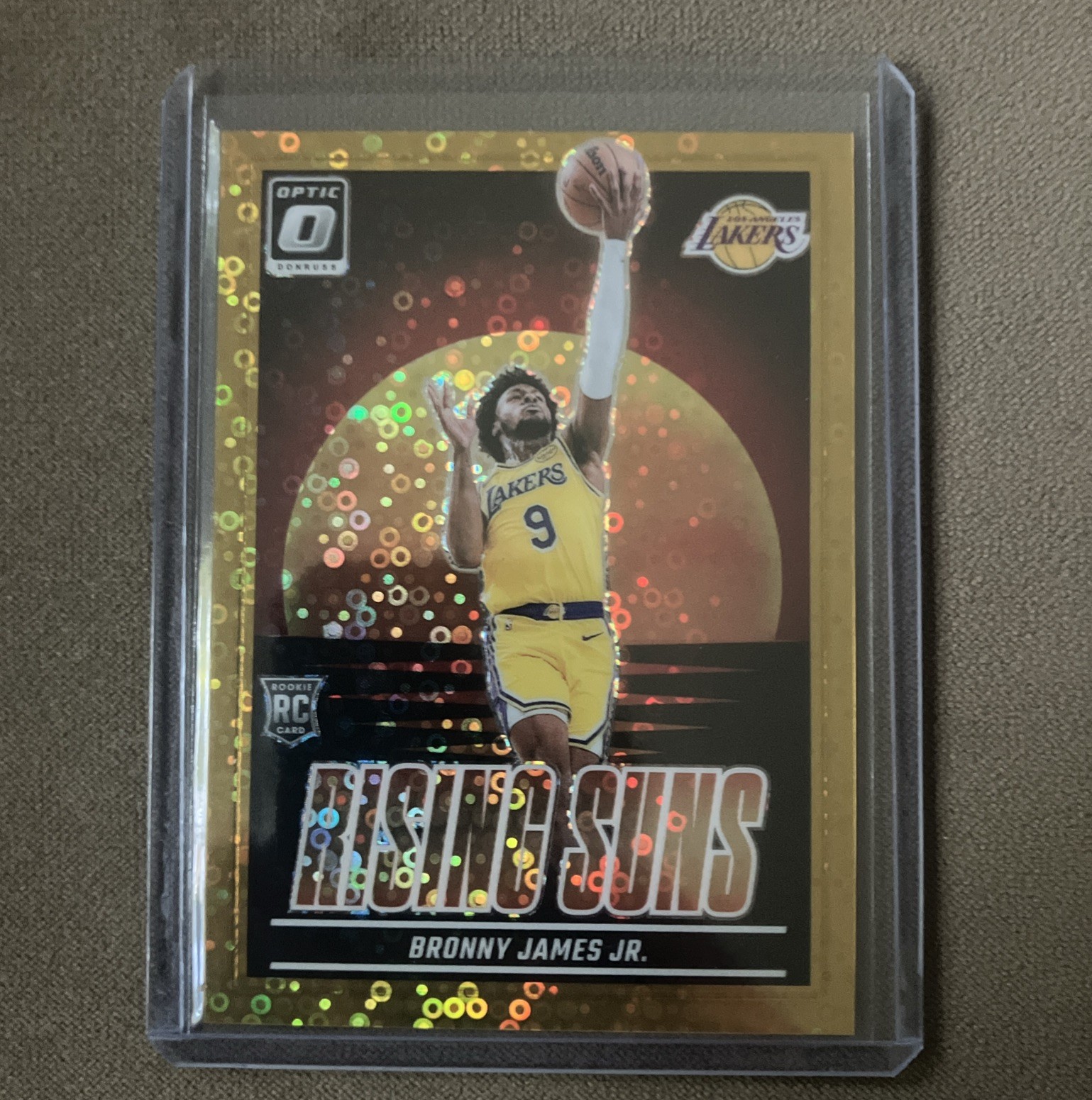 2024-25 Panini Optic Rising Suns Bronny James Jr RC GOLD /10 LA Lakers #5 🔥
