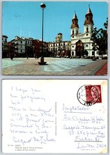 1974 Cadiz Spain Plaza Jose A. Primo de Rivera Iglesia San Antonio Postcard