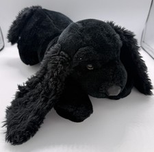 Russ Berrie Thunder Black Cocker Spaniel Plush Toy 6" High x 14" Long