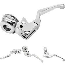 Chrome Clutch Lever and Mount Bracket Assembly Kit - Stainless Steel