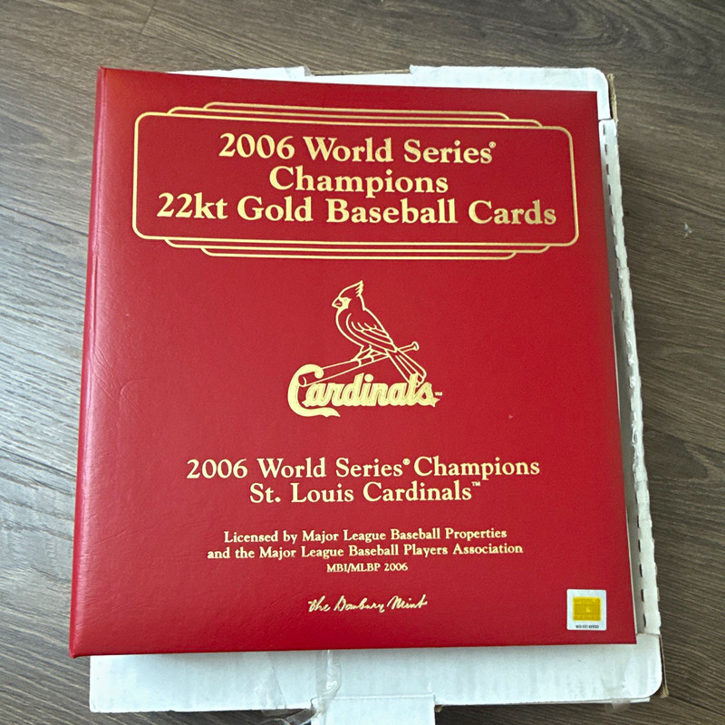 Danbury Mint 2006 St. Louis Cardinals World Series 22kt Gold Set