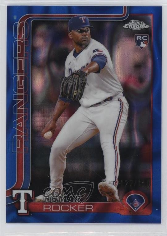 2025 Topps Chrome Blue Lava Refractor 42/150 Kumar Rocker #73 09j5
