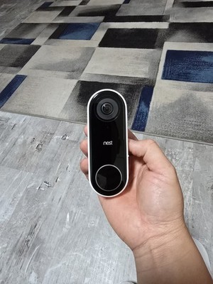 Google Nest Hello A0077 Wired Video Doorbell Camera Includes Wedge