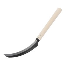 Serrated Garden Sickle Weeding Tool Harvesting Knife Sharp Steel Wood Handle