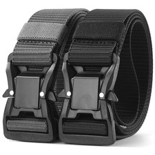 Men  s Tactical Nylon Web Belt 1.5" Adjustable Quick Release Buckle Heavy Duty