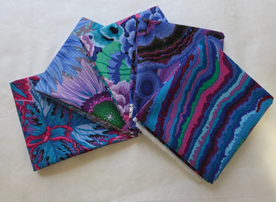 5 Fat Quarters - Blue Kaffe Fassett FQ 18 x 22 100% Cotton Quilting Fabric V. 17