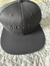 Kraken Black Snapback Hat Adjustable One Size...