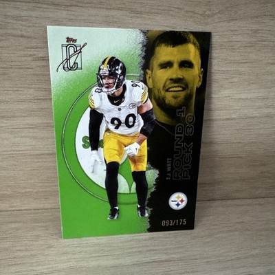 Topps Gallery T.J. Watt Pittsburgh Steelers Round Pick 30 Insert #96 093/175