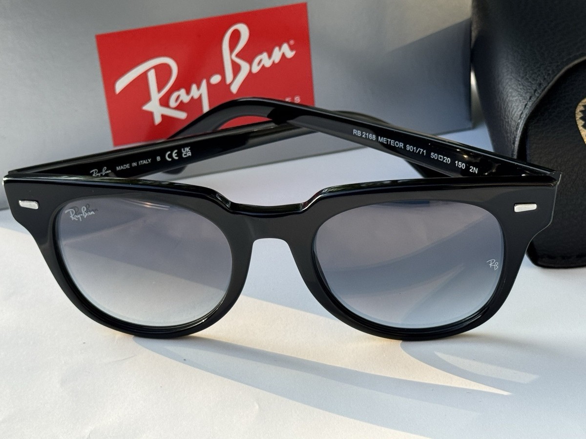 グラス NEW Ray-Ban RB2168 901/71 METEOR BLACK Light Gray Gradient