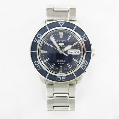 SEIKO 5 スポーツ　SNZH53 Seiko SNZH53 Seiko 5 Sports Wristwatch Auto Date Stainless Navy