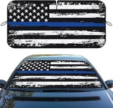 American Flag Windshield Sunshades, UV Protection,Blocks Sunlight, 59"L x 31.5"W
