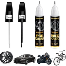 Gloss Black Rim Touch Up Paint, Car Wheel Scratch Repair Paint Pen Curb Rash ...