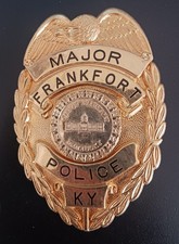 S/G51 -US-Polizeiabzeichen- FRANKFORT  POLICE  - MAJOR -  hallm.-