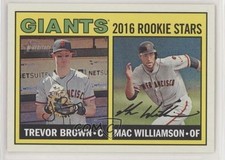 2016 Topps Heritage Rookie Stars Trevor Brown Mac Williamson #187 y6z