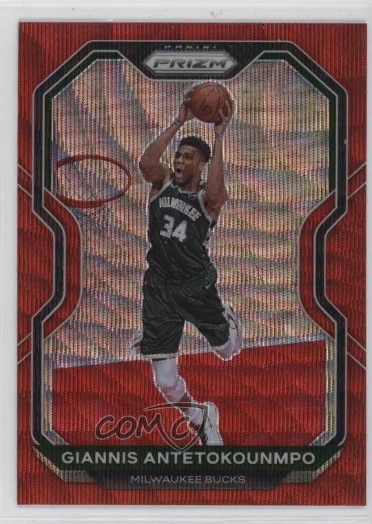 2020-21 Panini Prizm Ruby Wave Prizm Giannis Antetokounmpo #111