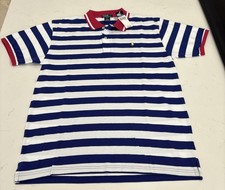 NWT Vintage Polo Ralph Lauren Striped Short Sleeve Polo Shirt Size XL Youth USA
