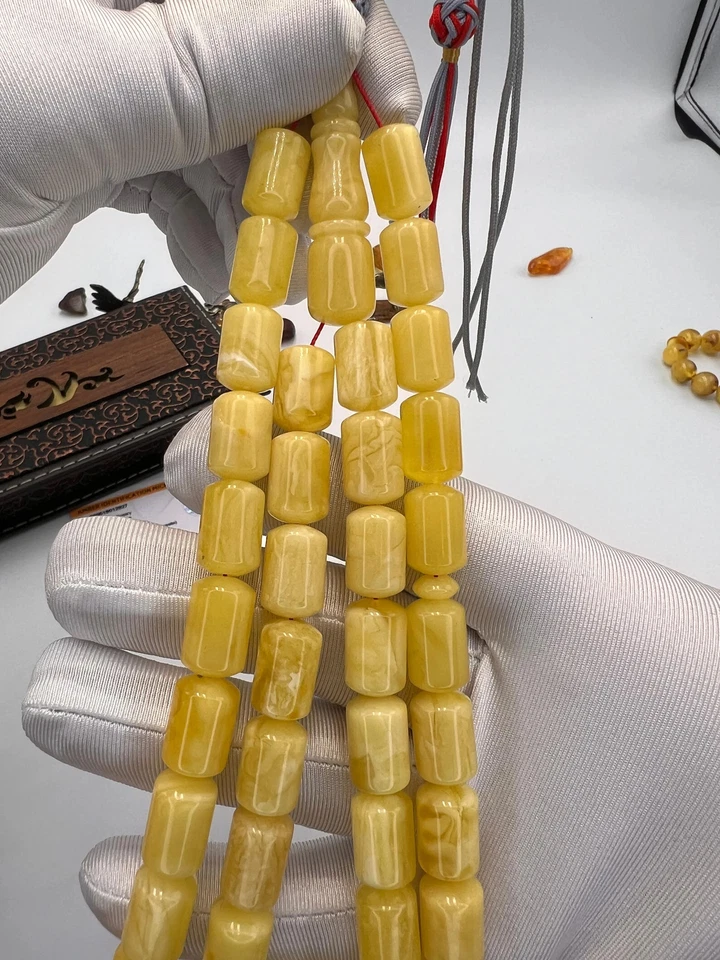 مسباح كهرمان بلطيقي حر مع شهاده Rosario de ámbar báltico con certificado Foto 2 de 4