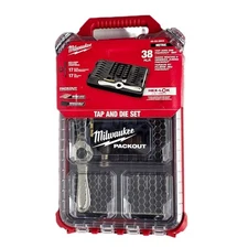 Milwaukee 49-22-5603 38PC Metric Tap & Die PACKOUT Set w/ Hex-LOK 2-in-1 Handle