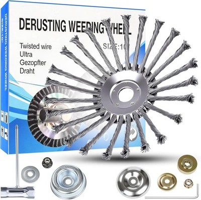 10 Inch Unbreakable Wired Trimmer Blade for Weed Eater, Steel Wire Rotary Brush