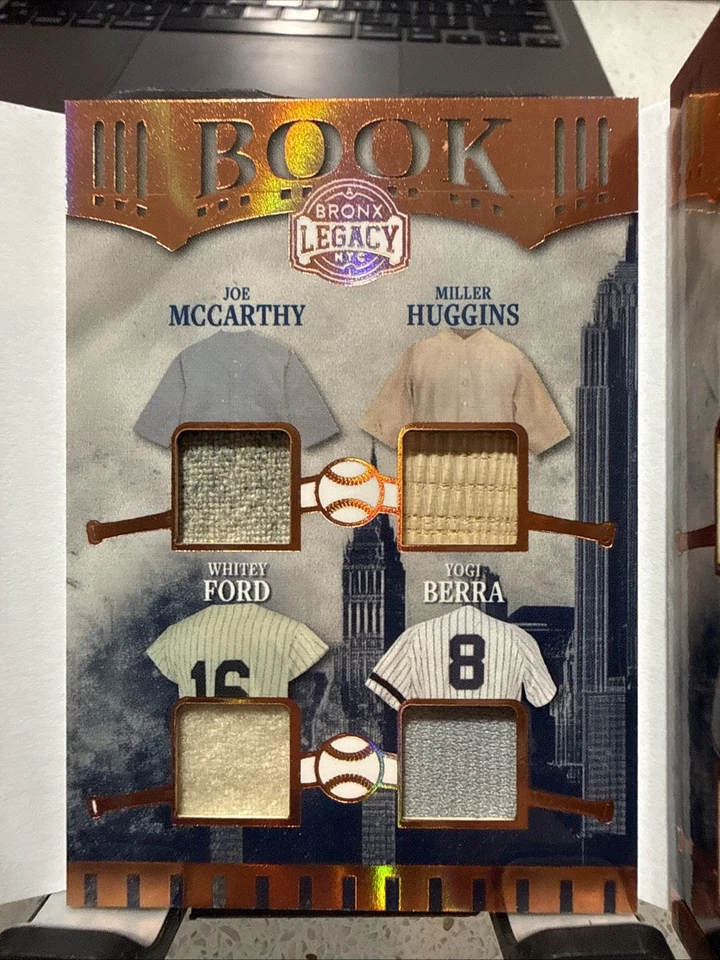 2025 Leaf Bronx Legacy Bronx Book Of Relics Game Used Memorabilia Ruth/Mantle - Image 3 of 4