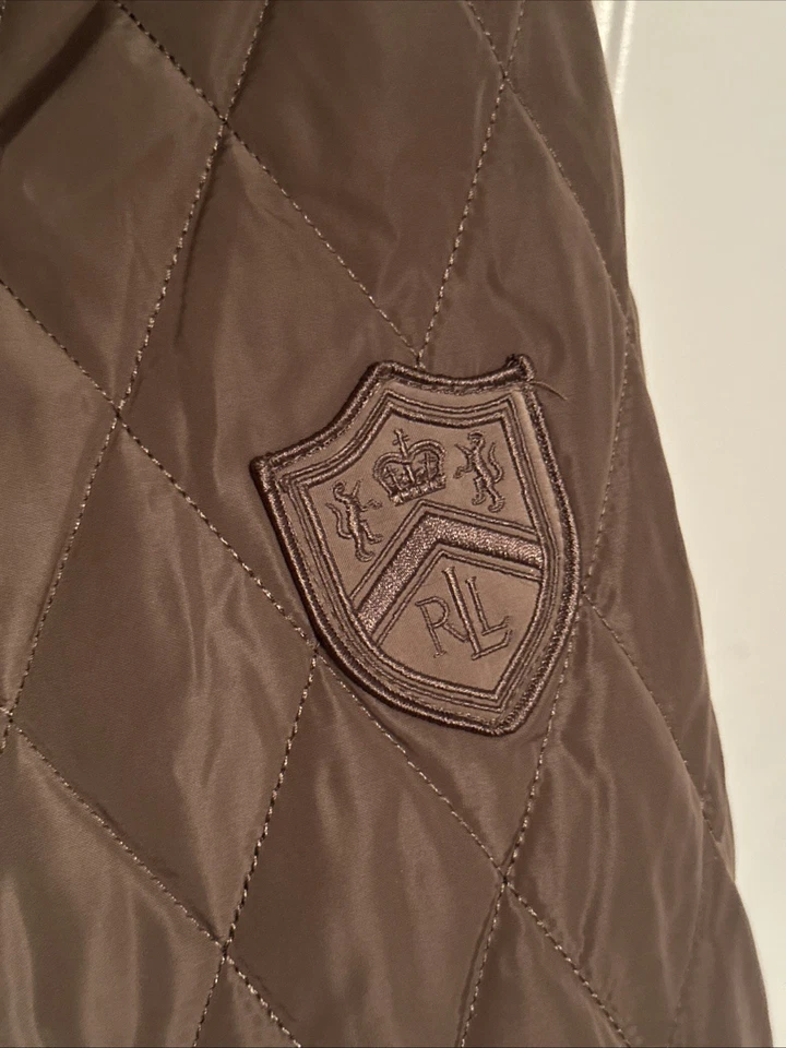 Lauren Ralph Lauren Jacket Womens XL Brown Diamond Quilted Puffer Barn Coat 1X - Image 3 of 4