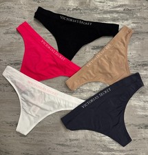 5 NWT Victoria's Secret Seamless Soft Thong Stretchy Panty Medium Assorted color