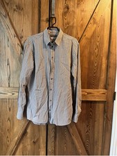 Men's Dolce & Gabbana Striped Dress Shirt Size 16.5 Gray/White
