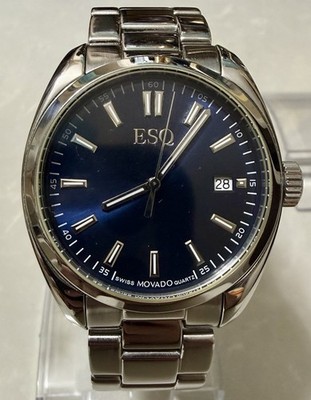 ESQ by Movado Men's Watch 38mm Blue Dial Stainless Steel Quartz ES.33.1.14.5573